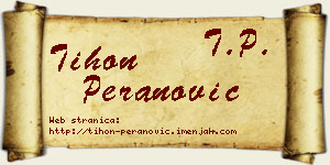 Tihon Peranović vizit kartica